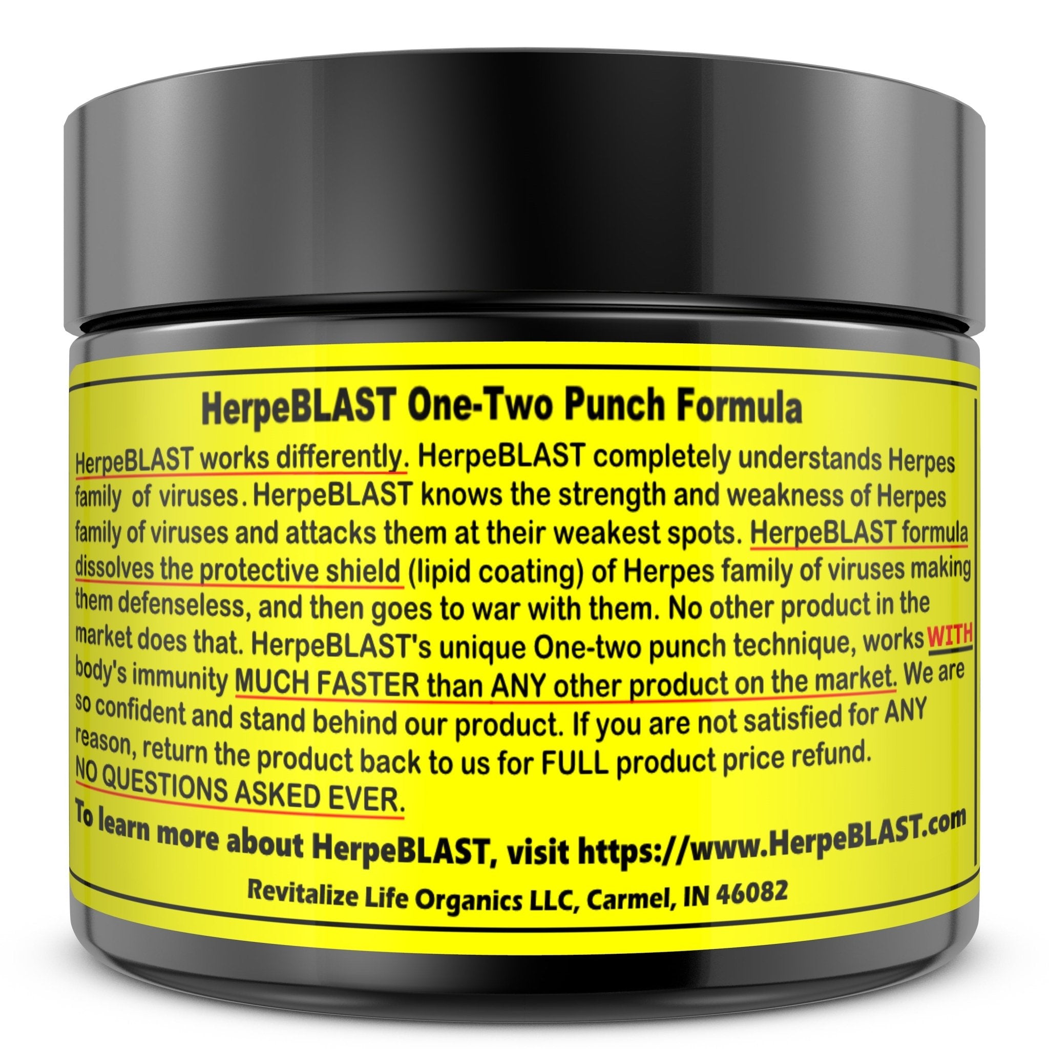 HerpeBLAST - All Natural Powerful Relief Solution for Herpes HSV1 HSV2 Fast Relief - Reclaim Your Life Today! - Revitalize Life Organics -