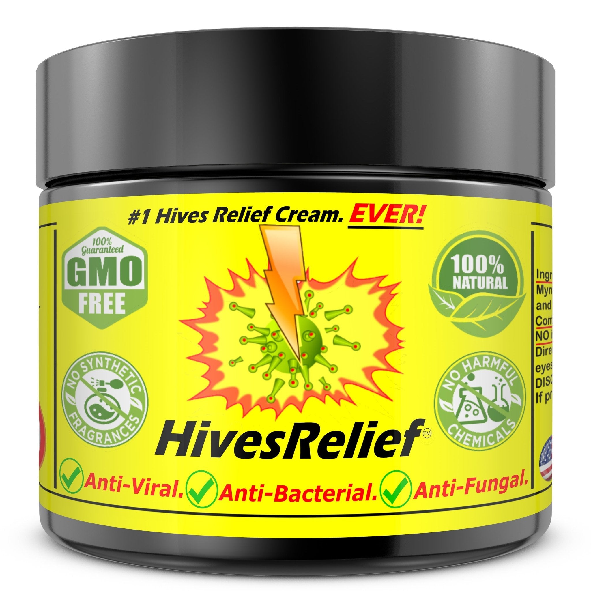 HivesRelief - BEST Hives Relief Treatment Cream On The Planet. Fast Acting. Guaranteed Relief. - Revitalize Life Organics -
