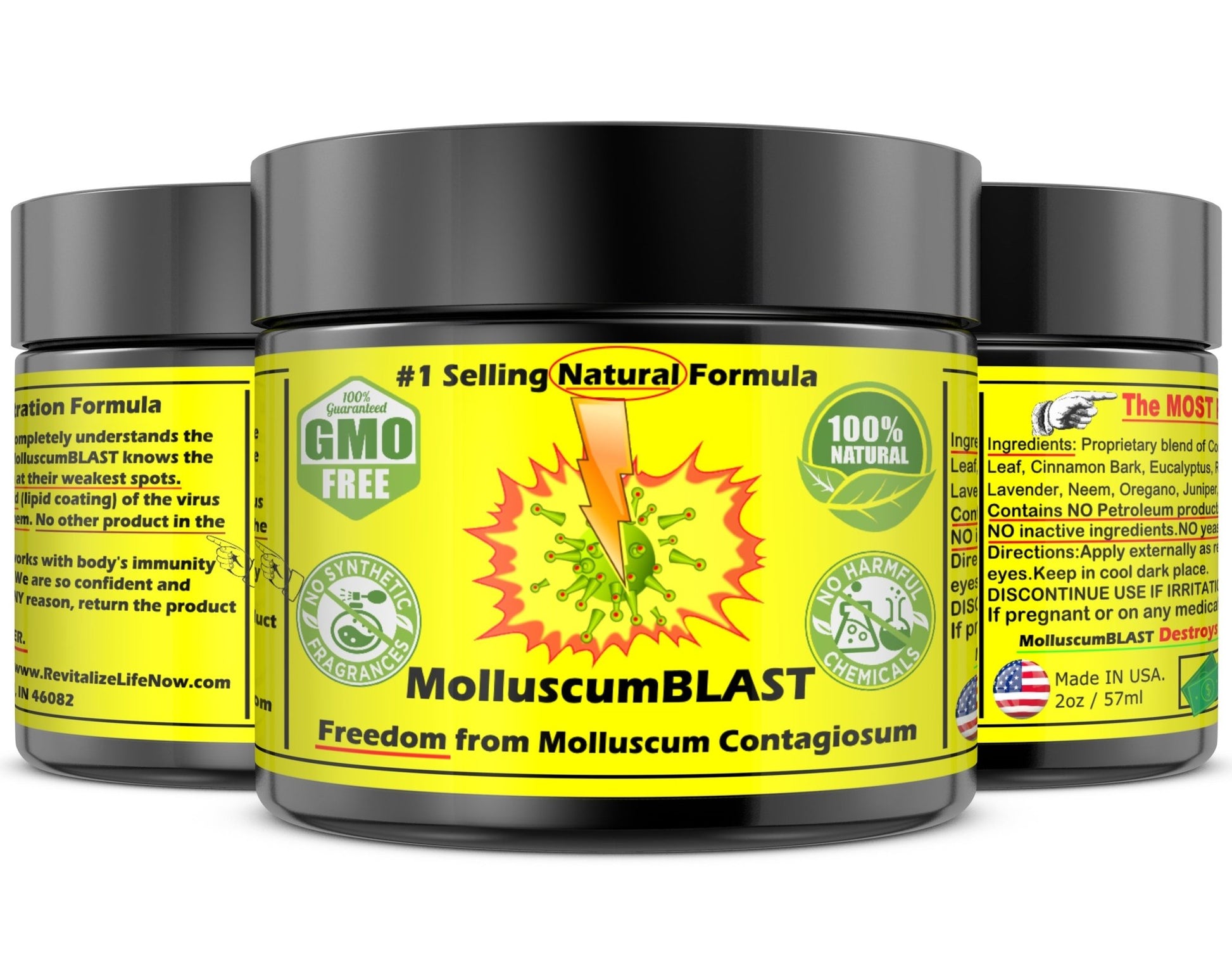 MolluscumBLAST - Best Natural Super Salve for Molluscum Contagiosum Relief - Revitalize Life Organics -