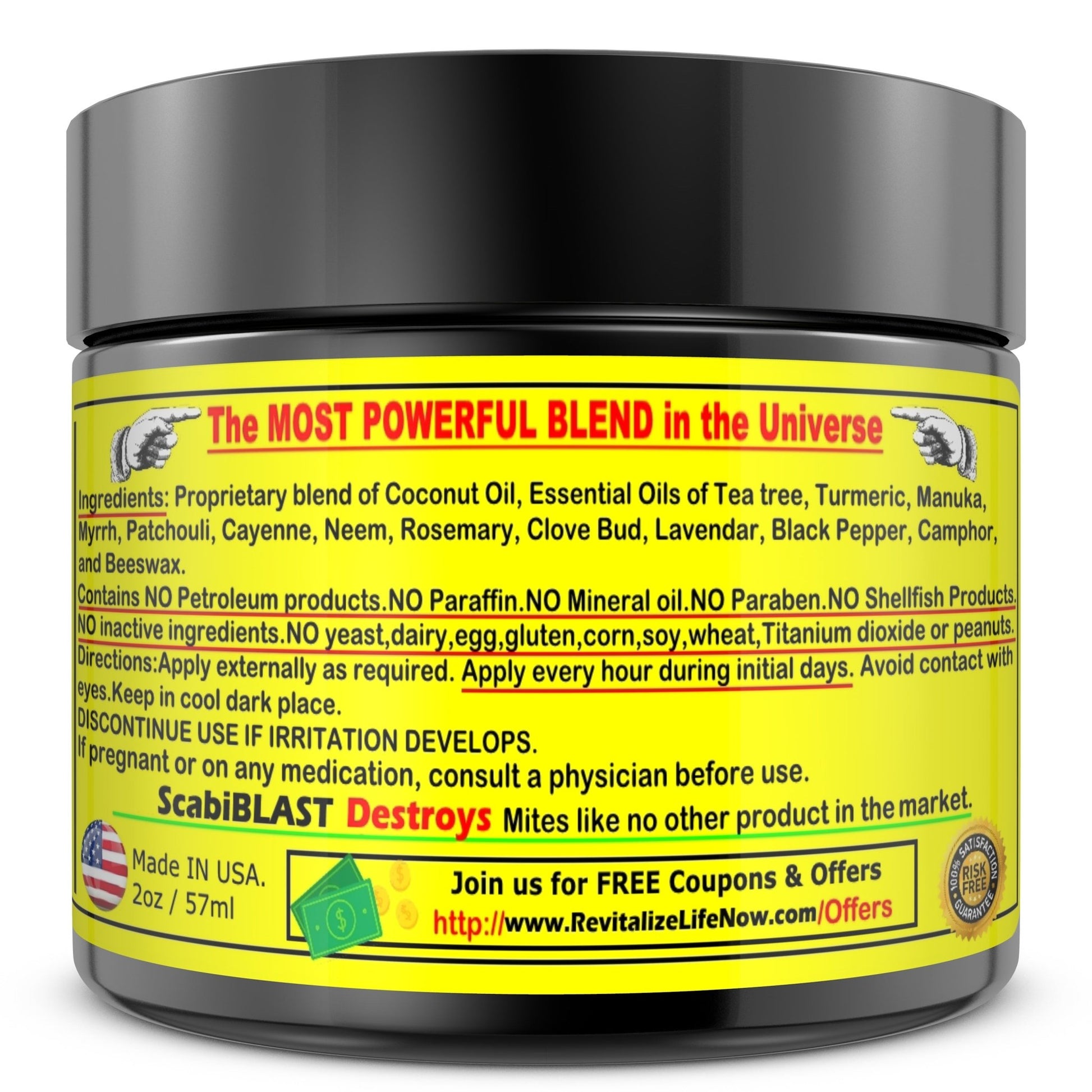 ScabiBLAST - The Best Scabies Relief Salve on the Planet - Natural Plant Based Relief Remedy - Revitalize Life Organics -