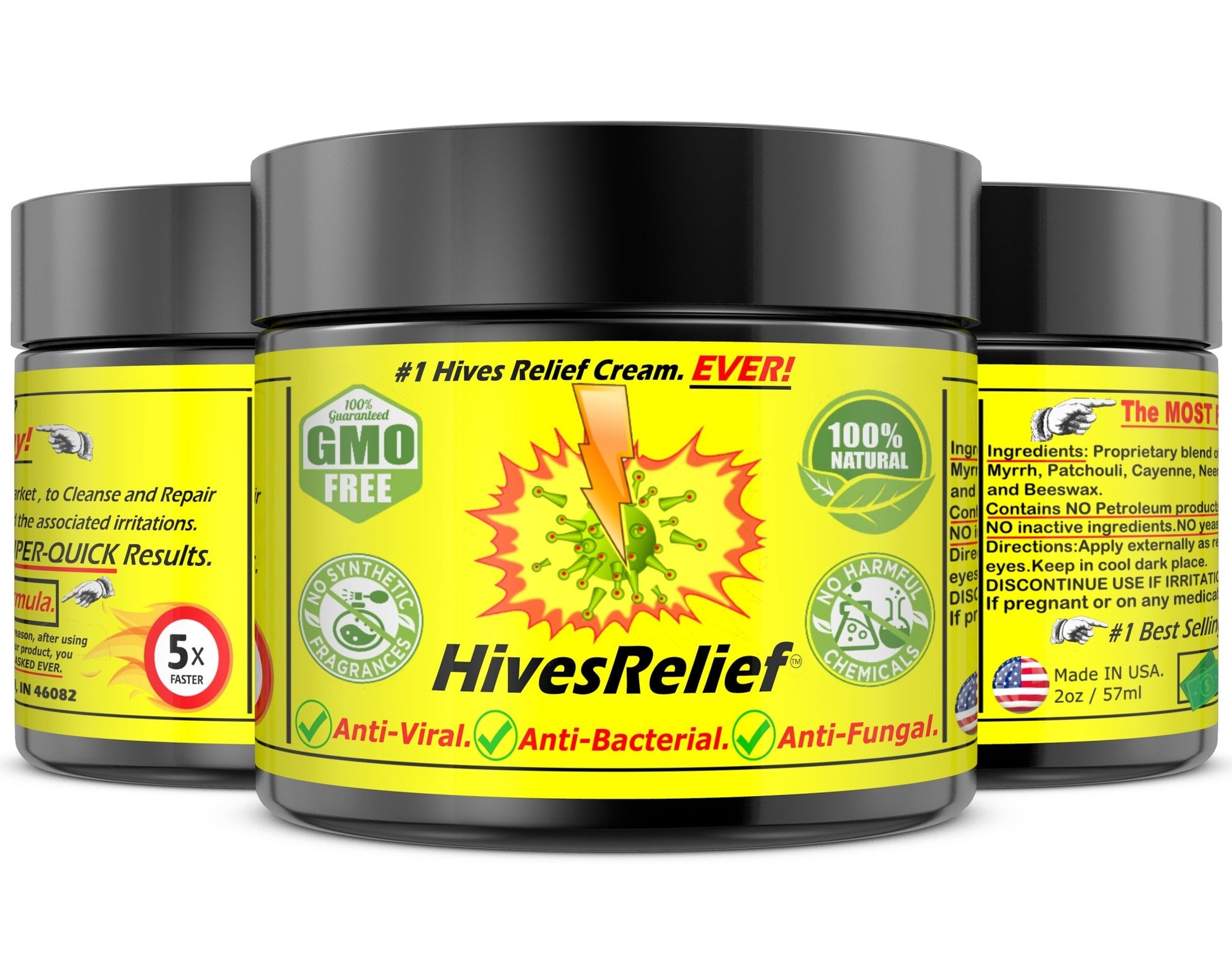 HivesRelief - BEST Hives Relief Treatment Cream On The Planet. Fast Acting. Guaranteed Relief. - Revitalize Life Organics - 