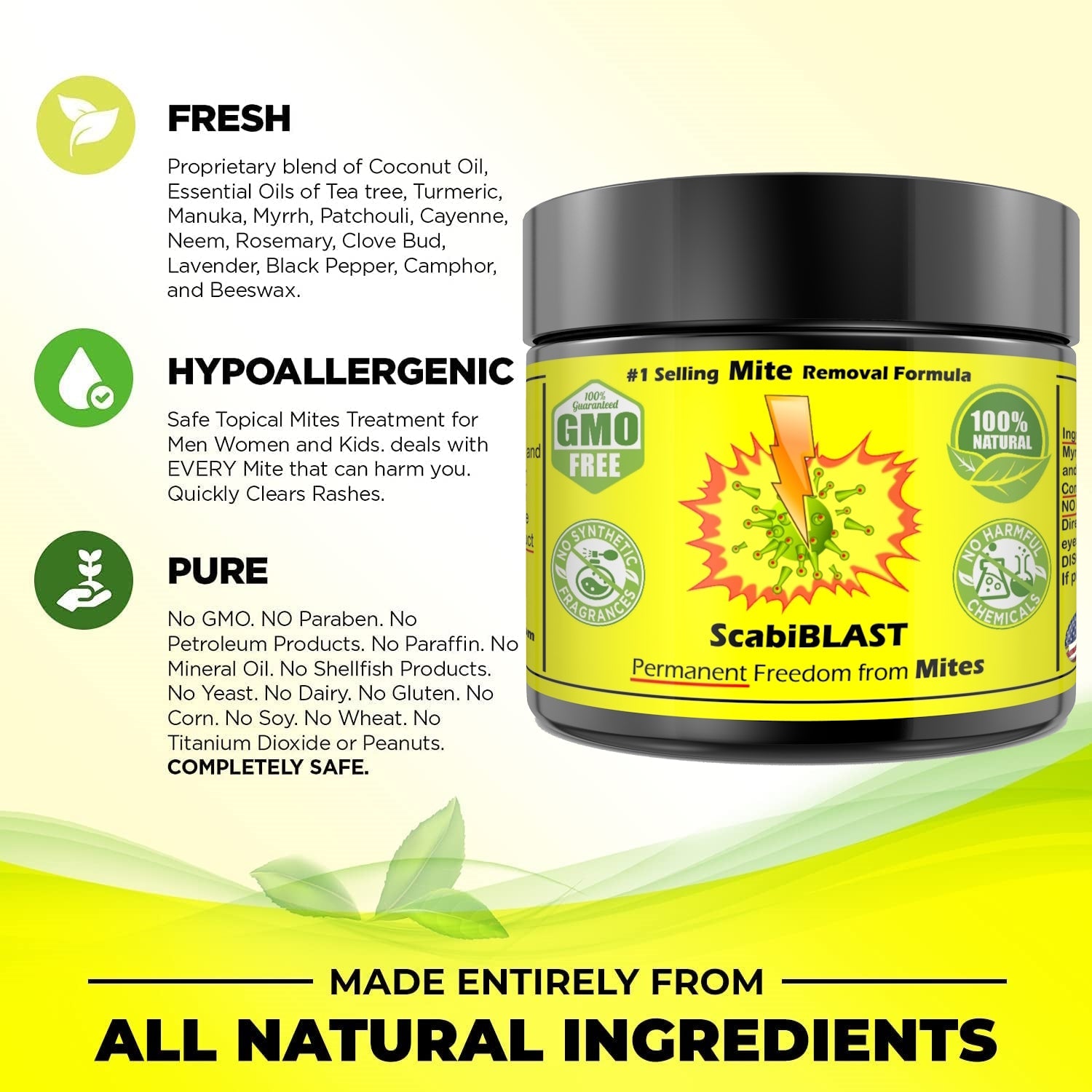 ScabiBLAST - The Best Scabies Relief Salve on the Planet - Natural Plant Based Relief Remedy - Revitalize Life Organics - 