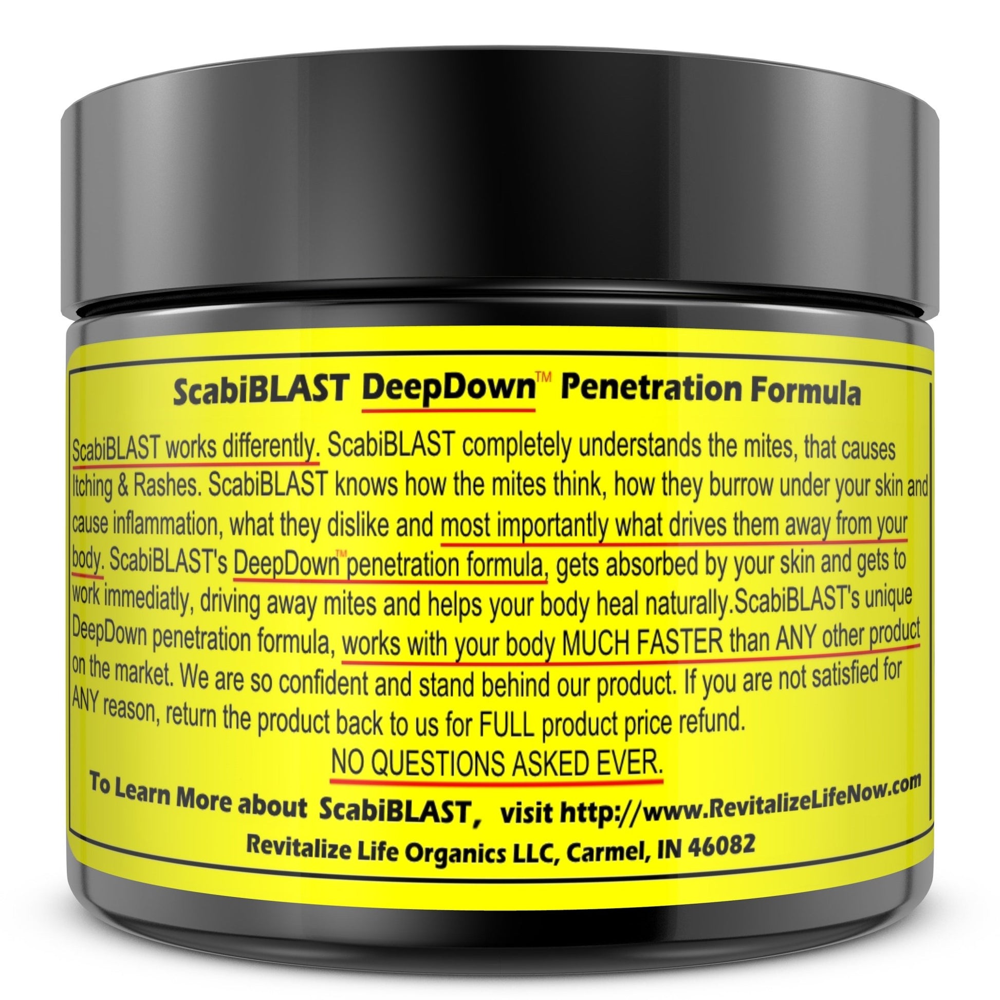 ScabiBLAST - The Best Scabies Relief Salve on the Planet - Natural Plant Based Relief Remedy - Revitalize Life Organics - 