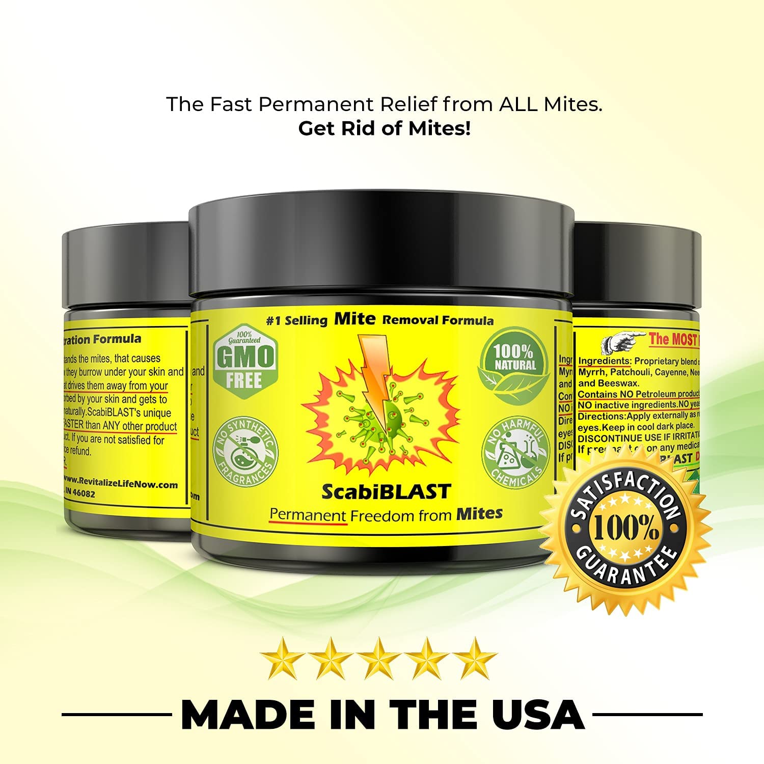 ScabiBLAST - The Best Scabies Relief Salve on the Planet - Natural Plant Based Relief Remedy - Revitalize Life Organics - 